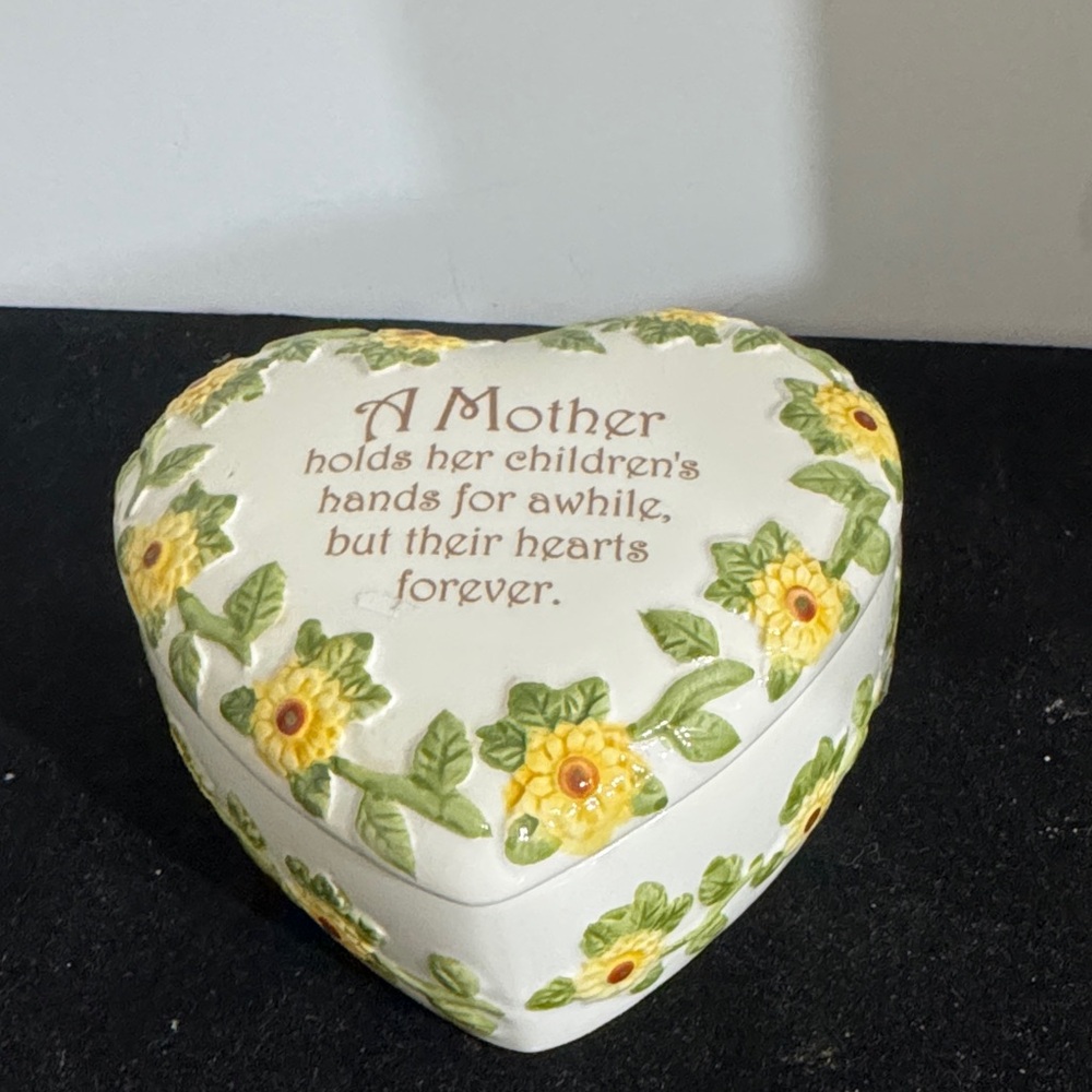Heart-Shaped Floral Keepsake Box